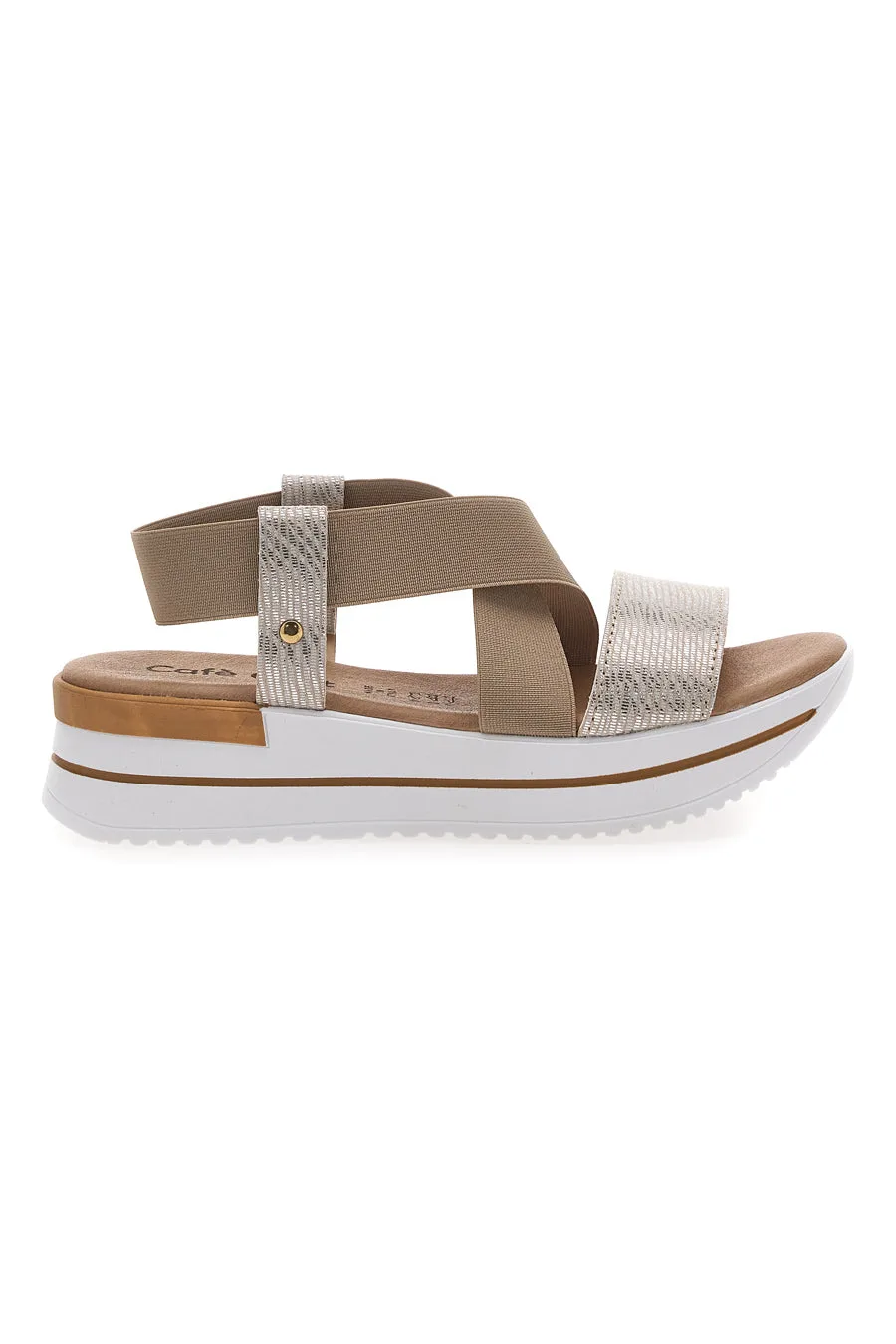 Sandali Beige Con Elastici e Platform Cafe' Cost 272045 38 - CAFÈ COST - FashionsVida