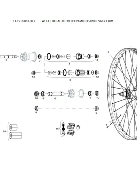 Autocollants 3zero 29 Moto Silver Single Rim - Zipp - FashionsVida