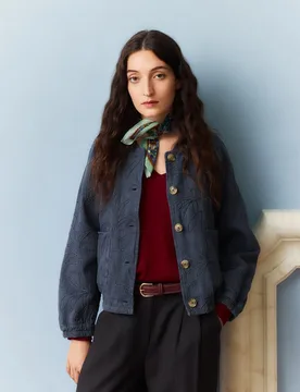 Cazadora bomber corta de mujer - Southern Cotton - FashionsVida
