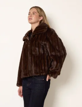 Textured Faux Fur Coat - L / CHOCOLATE - female - Blue Vanilla - FashionsVida