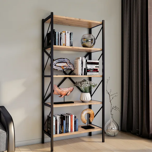 Regal "Insasi 5-fach" Honig-Eiche - VCM - FashionsVida
