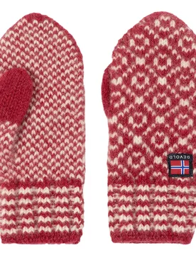 Moufles Svalbard Wool Hindberry / Offwhite M Homme - Devold Of Norway - FashionsVida