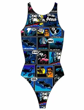 New Comic Pro Resist Swimsuit Multicolor 9-10 Years Girls - TURBO - FashionsVida