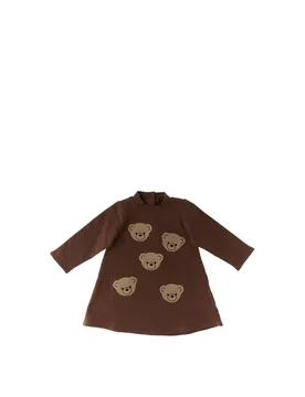 Abito svasato cotone MARRONE 5A - iDO - FashionsVida