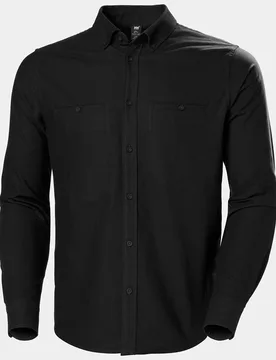 Men's Organic Cotton Flannel Shirt Grey L - Ebony Grey - Male - Helly Hansen - FashionsVida