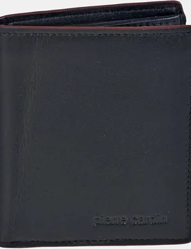 Cartera compacta en piel suave color para hombre - Pierre Cardin - FashionsVida
