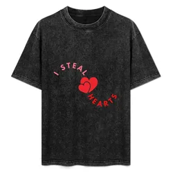 I Steal Hearts T-Shirt Basic Solid Color Casual Tee Shirt
