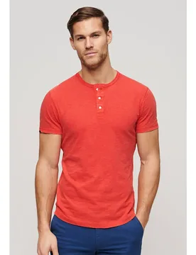 Maglietta A Maniche Corte Grandad Fluro Red L - Superdry - FashionsVida