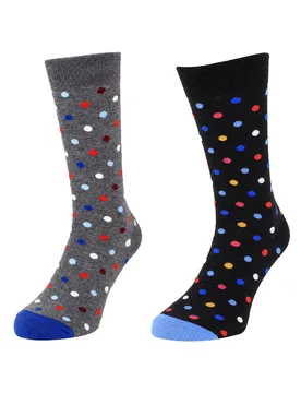 Mens 2-Pack Multicolour Mini Dot - Happy socks - FashionsVida