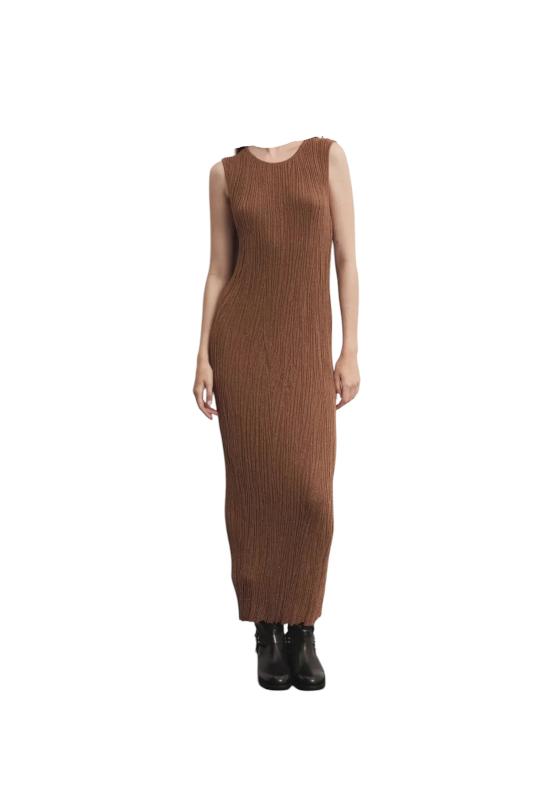 Vestito lungo costine Donna lurex - AKEP - FashionsVida