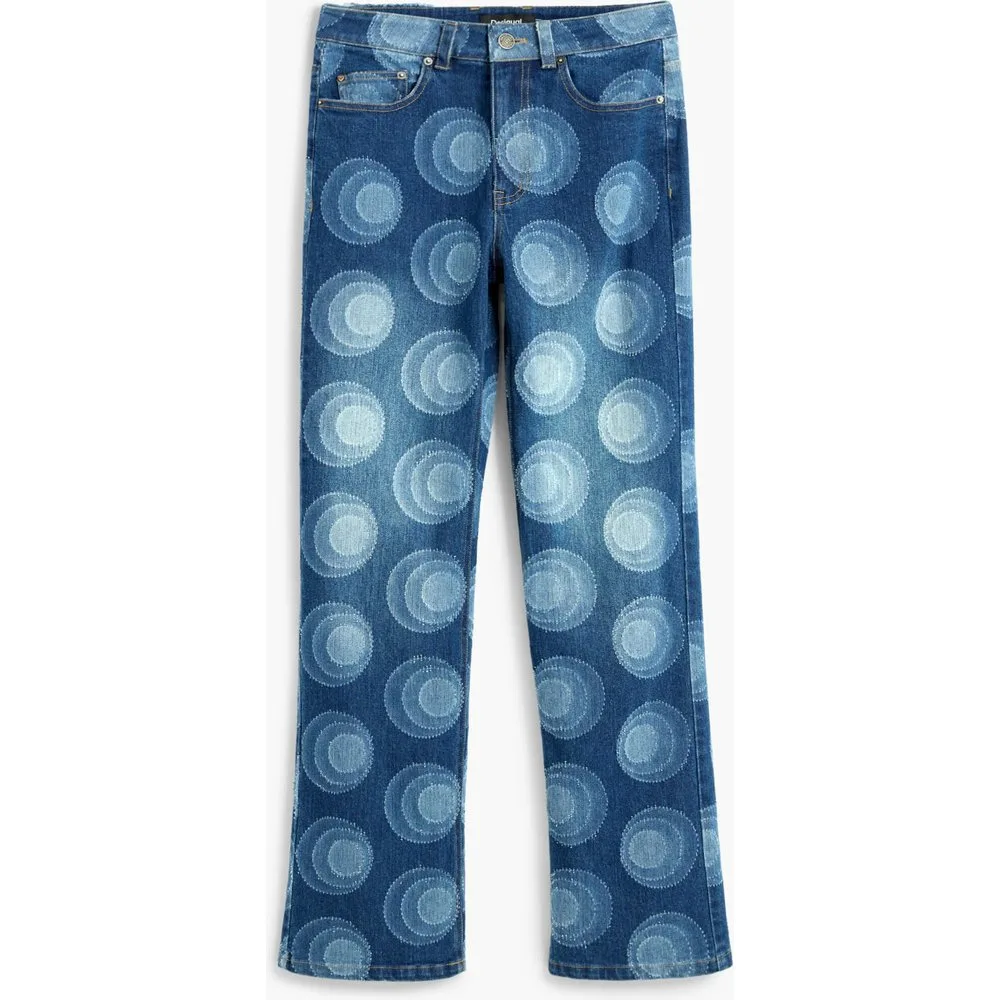 Pantalón de mujer vaquero estampado - Desigual - FashionsVida