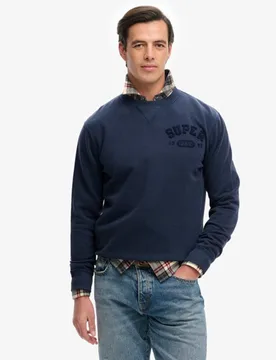 Superdry Herren Vintage Athletic Tonal Rundhals-sweatshirt Navy - Größe: M - 79.99 - FashionsVida