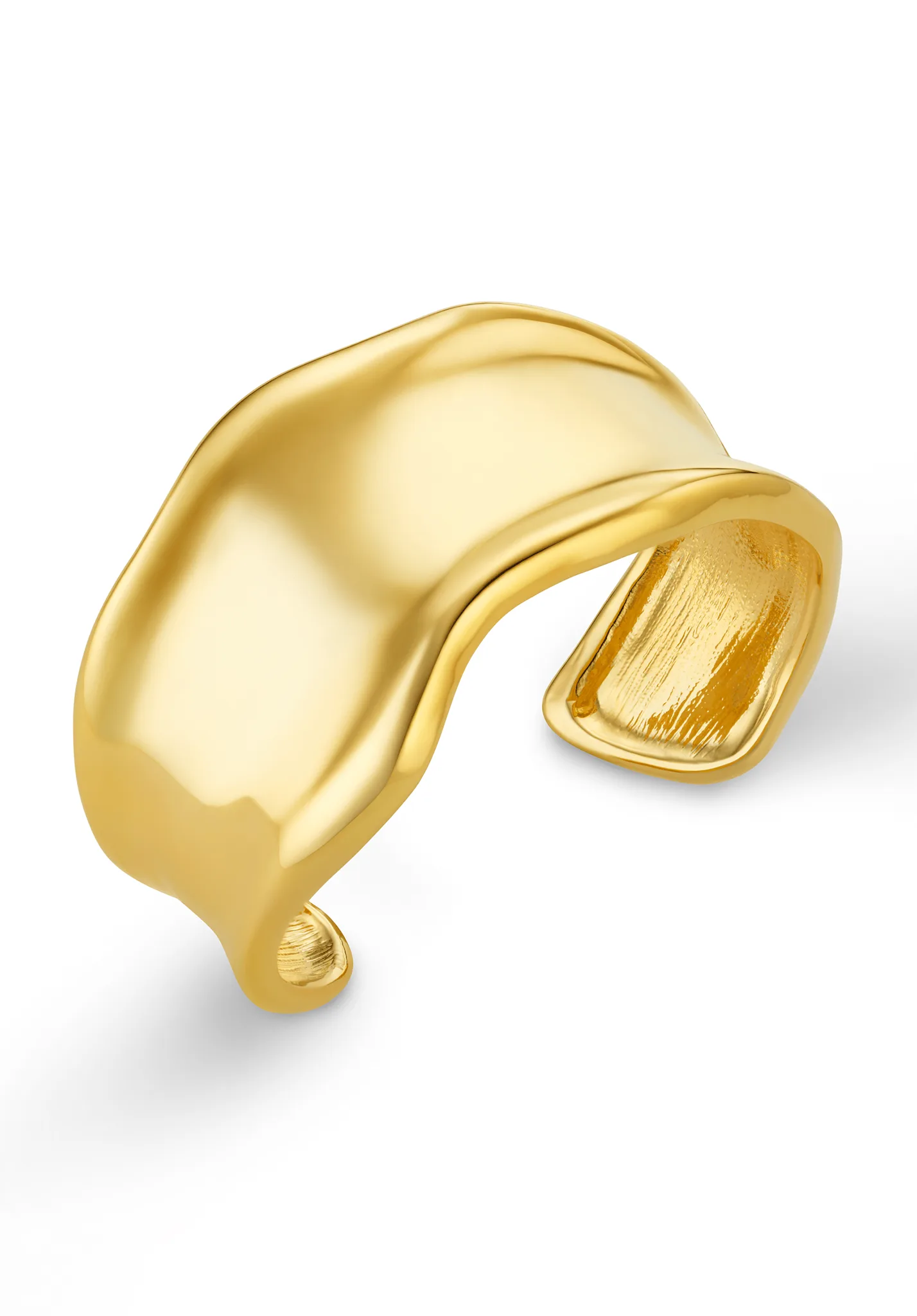 Statement Organic Molten Metal Cuff - Orelia London - FashionsVida