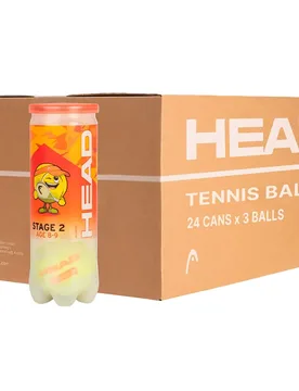 B Head Stage 2 Orange Tennis Balls Box 24 x 3 Balls - Head Racket - FashionsVida