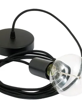 Cables Suspension Luminaire Rm04 1 M Black One Size - Creative - FashionsVida