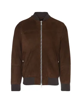 Chaqueta de cuero marrón 54 - Eleventy - FashionsVida