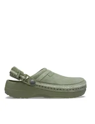 Ankle Strap Flat Clogs Green female