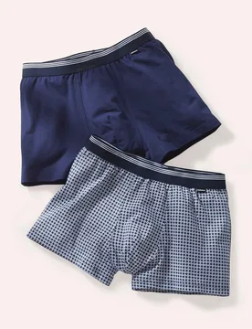 Pants Dessin Duo 2er-Pack, , Farbe Blau, 9(3XL), feiner Baumwoll-Single-Jersey komfortabel dank Stretch Herren - Walbusch - FashionsVida