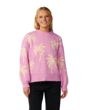 Pull Retro Swell Palm Jacquard Lilac XS - Rip curl - FashionsVida