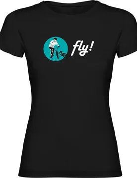 Maglietta A Maniche Corte Fly Black - Kruskis - FashionsVida