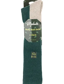 Atwick Mens Welly Boot Sock 2 pack - - Size: ONESIZE - Rydale - FashionsVida