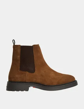 Casual Suede Chelsea Boots Tan male - Tommy hilfiger - FashionsVida