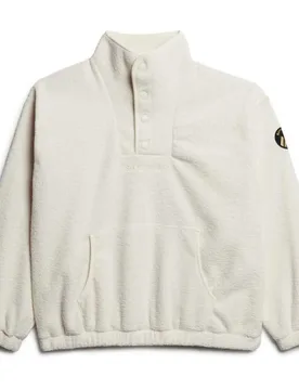 Sweat-shirt Sport Tech Sherpa Henley Nordic Bone Grey XL - Superdry - FashionsVida