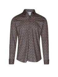 Jerseyhemd Slim Fit marrone M