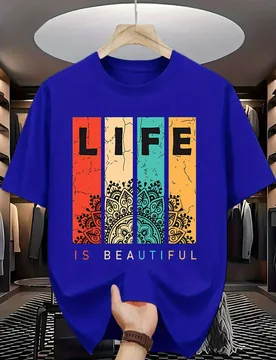 Fashion Short-Sleeve with Letter Pattern -100% cotton summer short-sleeved O-neck men's printed T-shirt - Aliexpress - FashionsVida