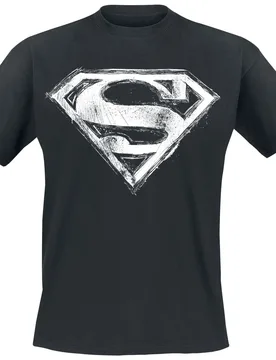 DC Comics T-Shirt - Smudge Logo - XL bis 5XL - für Männer - Größe 4XL - schwarz - Lizenzierter Fanartikel - Männer - male - Superman - FashionsVida
