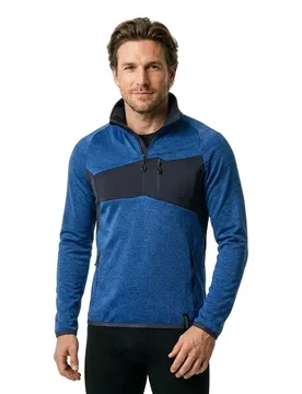 Sweat à Demi-zip Accelerate 18003 Azure Blue / Dark Navy 4XL - MASCOT - FashionsVida