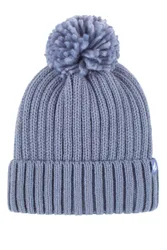 Women's 1 Pack SOCKSHOP Arden Pom Pom Hat Dusky Blue One Size - Blue - Size: One Size