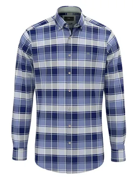Camicia A Maniche Lunghe 15088680 Crystal Blue 3XL - Fynch Hatton - FashionsVida