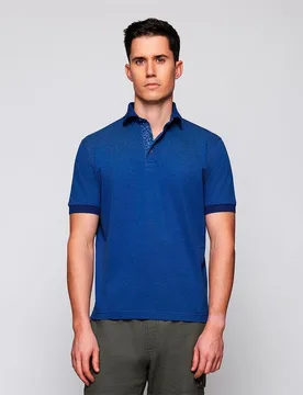 Polo manga corta de hombre de piqué sin bolsillo Tallas Grandes - Mirto - FashionsVida