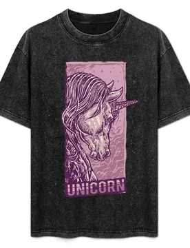 The fancy unicorn horse cartoon style illustration T-Shirt Sports Casual Short Sleeve Cotton Tee - Aliexpress - FashionsVida