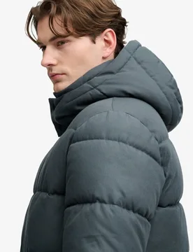 Superdry Herren Premium Kapuzenjacke mit Karomuster Navy - Größe: Xxl - 139.99 - FashionsVida