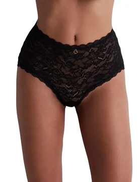 Womens Rosessence Care High Waisted Brief - Black Polyamide - Size Small - Aubade - FashionsVida