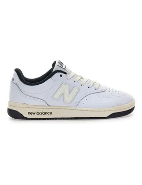 Sneakers bianche in pelle con profilo nero BB80AWB 46½ - New Balance - FashionsVida