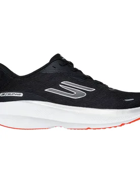 Skx Aero Pulse Running Shoes Black Textile / Silver / Orange Trim UK 10.5 Men - Skechers - FashionsVida