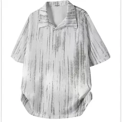 Summer New Design Men's Tie-Dye Short-Sleeved T-Shirt Polo Shirt