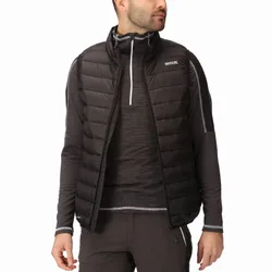 Mens Marizion Baffled Water Repellent Bodywarmer Gilet Vest - Black - Size 3xl