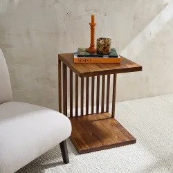 Mesa auxiliar de madera de palisandro Bruno C
