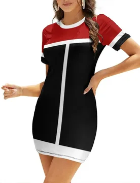 S Retro Vintage Mod Pattern Short-Sleeved Dress dresses for women 2026 Dress women summer dresses womens 2026 - Aliexpress - FashionsVida