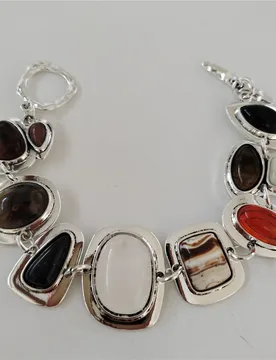 New Indian Vintage Statement Resin Bracelets Women Boho Ethnic Gold Silver Plated Metal Links Charm Bracelets Lady Jewelry - Aliexpress - FashionsVida