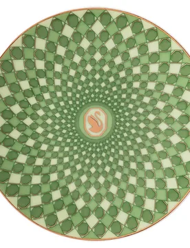 Piatto Signum, Porcellana, Piccolo, Verde OS - Swarovski - FashionsVida