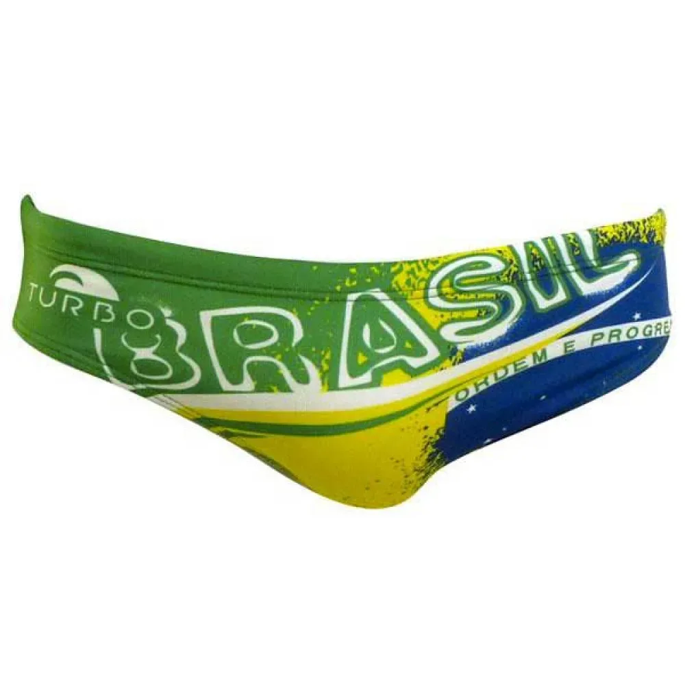 Brasil Swimming Brief Green M Men - TURBO - FashionsVida