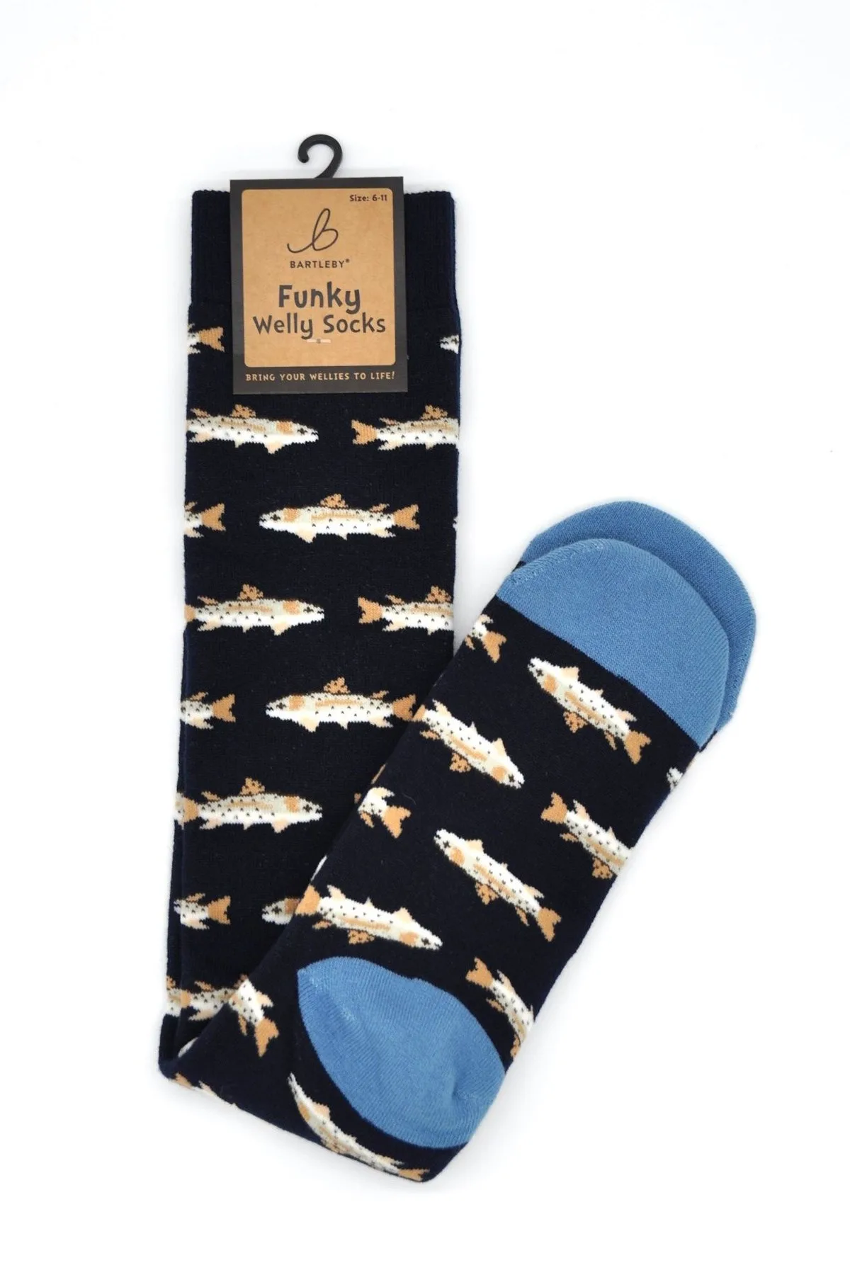 Mens Outdoor Funky Patterned Welly Socks - - Size: ONESIZE - Bartleby - FashionsVida