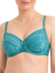 Womens Fleur Underwired Bra - Turquoise Polyamide - Size 38f