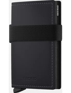 Tarjetero con banda elástica negra y con protección RFID en color negra de hombre - Secrid - FashionsVida