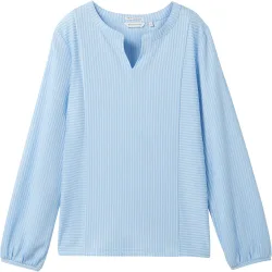 Blusa de mujer de manga larga y cuello de pico